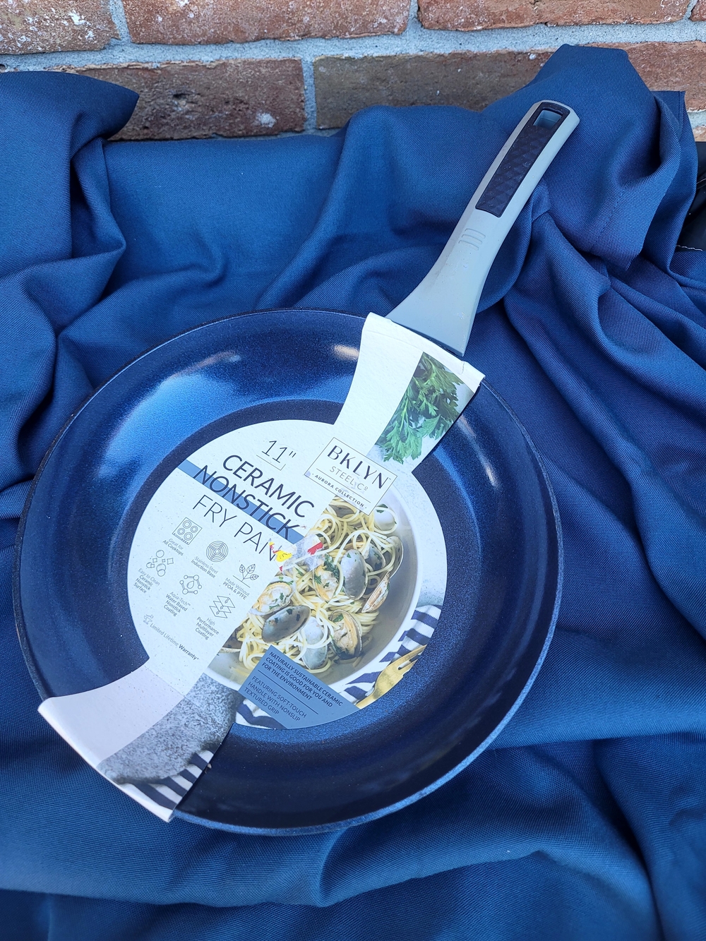 Ceramic Nonstick Fry Pan - Navy Blue